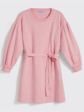 Draper James Pink Self-Tie Belt Sweater Dress for Girls